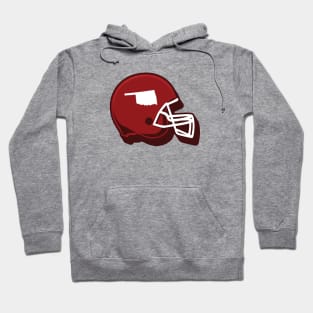 Oklahoma Outline Football Helmet Hoodie